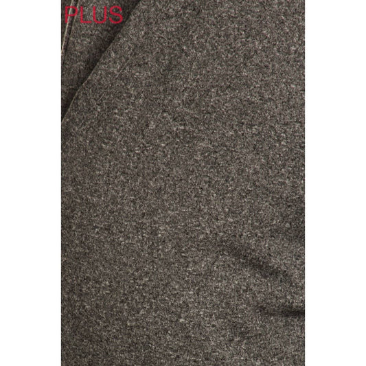 Plus Size Buttery Soft Solid Joggers with Drawstring: Heather Charcoal / 1XL