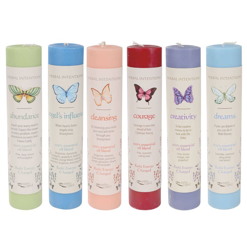 7" Herbal Intention Candles: GOOD HEALTH