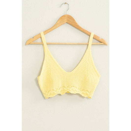 Crochet Knit Bralette: BUTTER