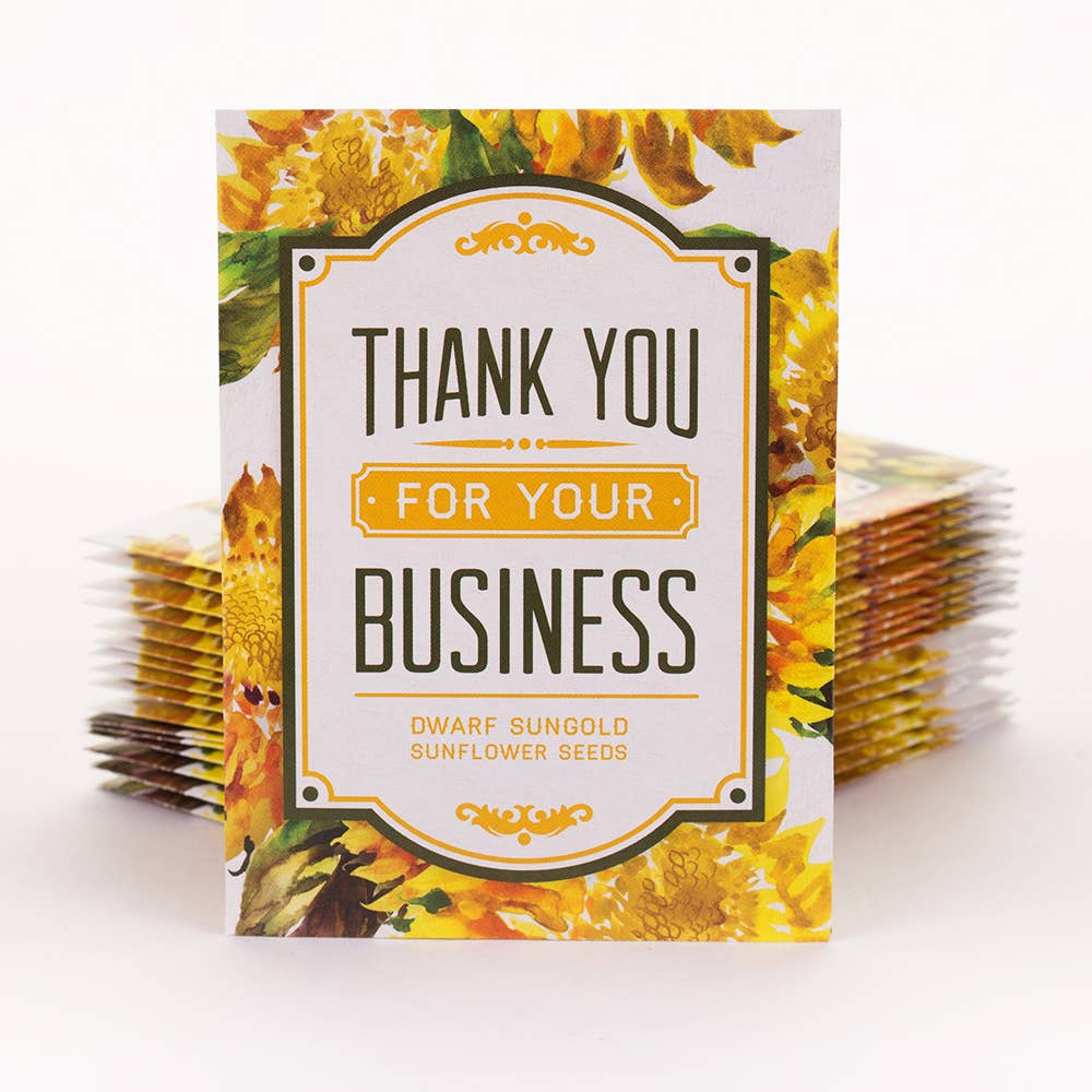 Thanks For Your Business - Dwarf Sunflower Seed Packet