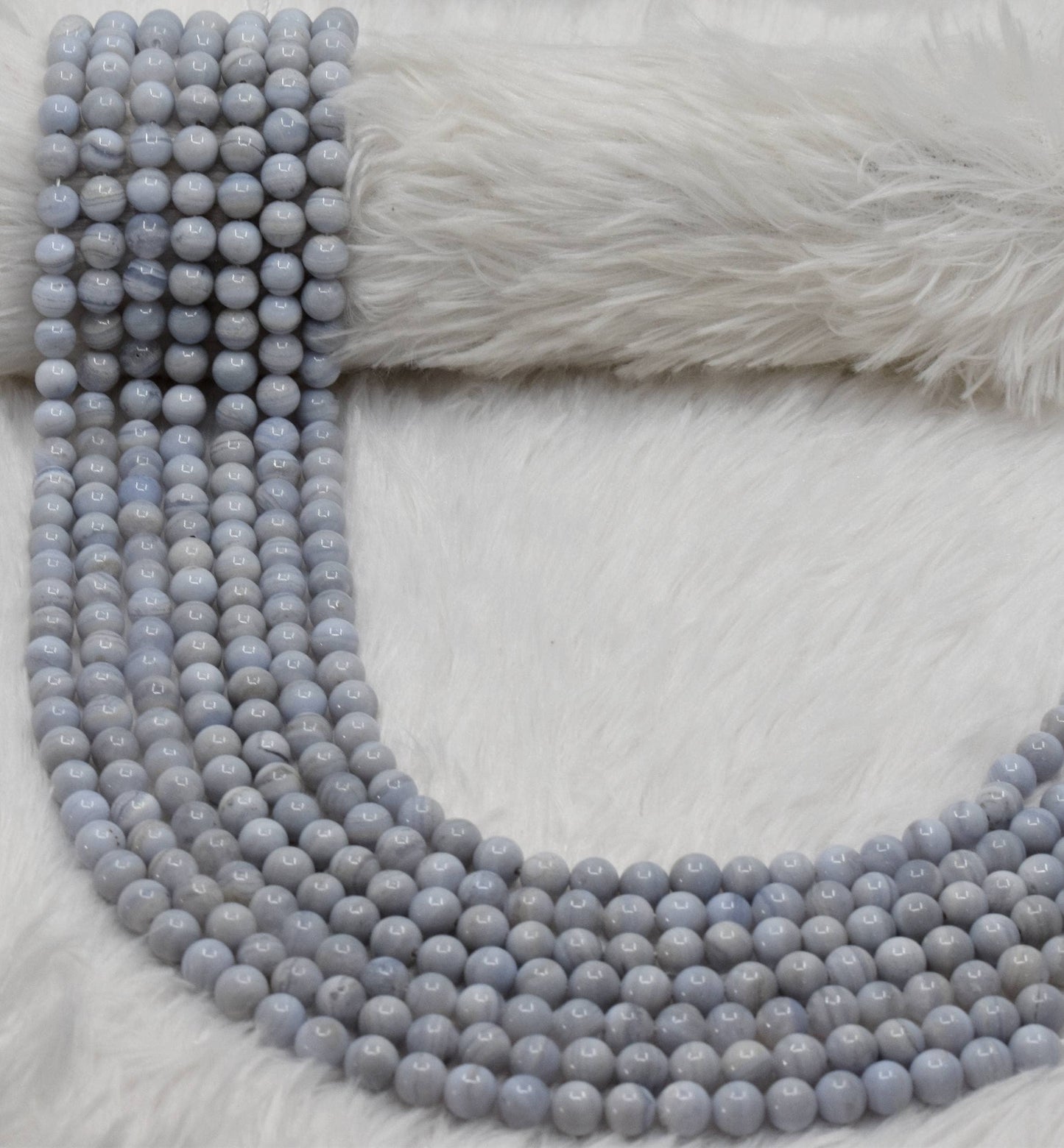 Crystal Jewelry Beads | Blue Lace Agate | Gemstone Beads: 6mm