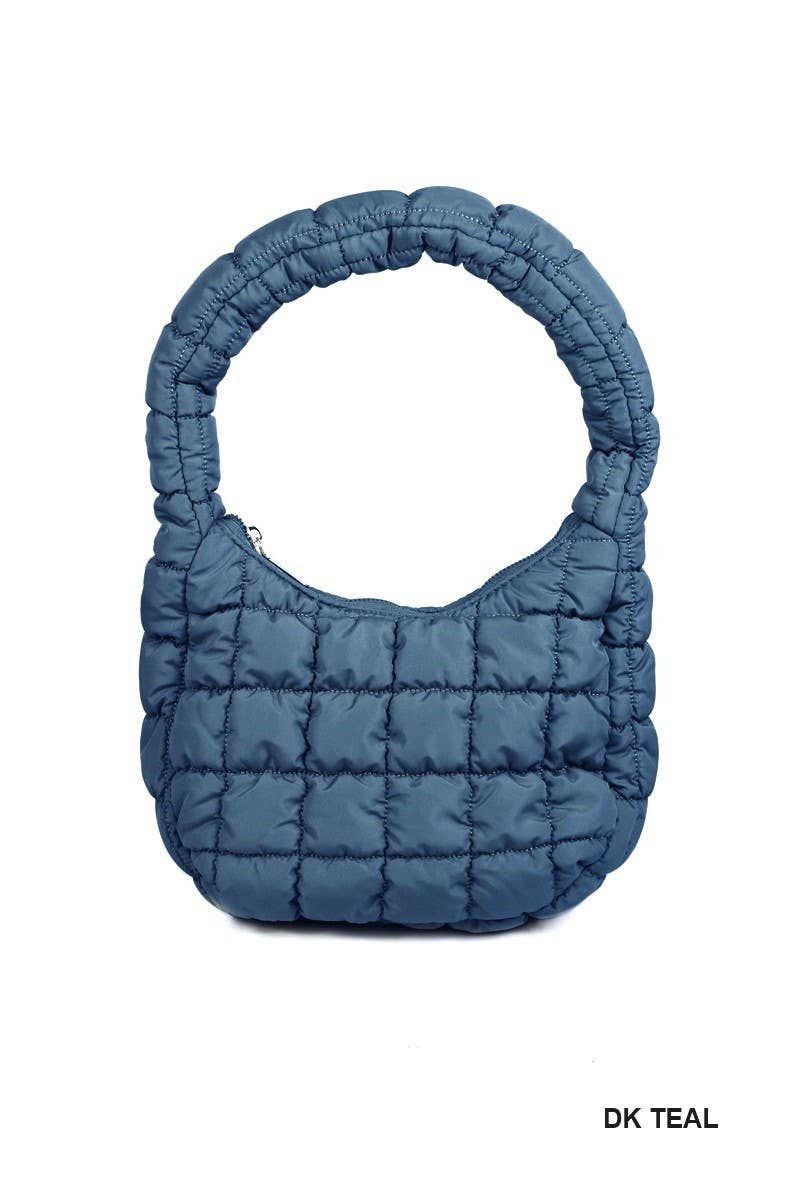 Puffer Quilted Mini Bag: PINK / 1 (ONE SIZE)