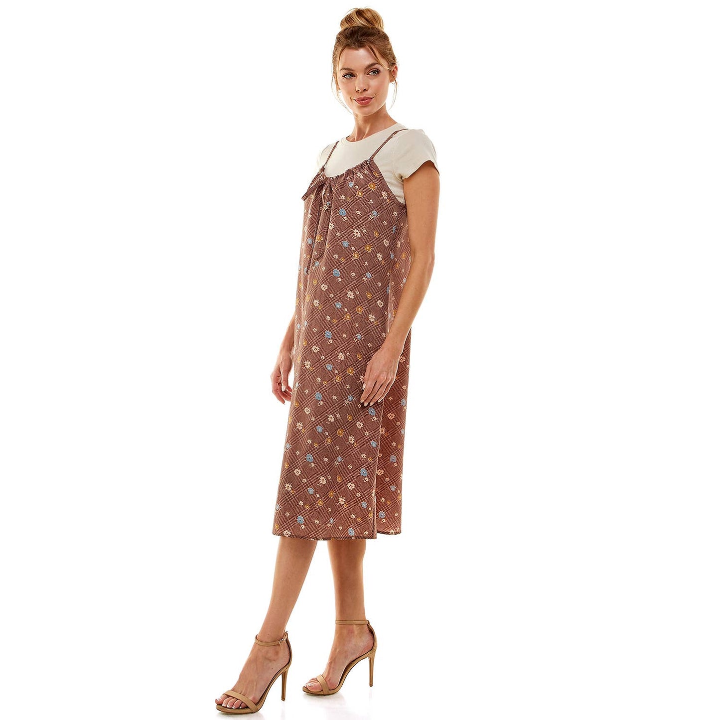 THE EFFORTLESS HARMONY TEE & DRESS FUSION 2PCS: MOCH/DEN/GLD / M