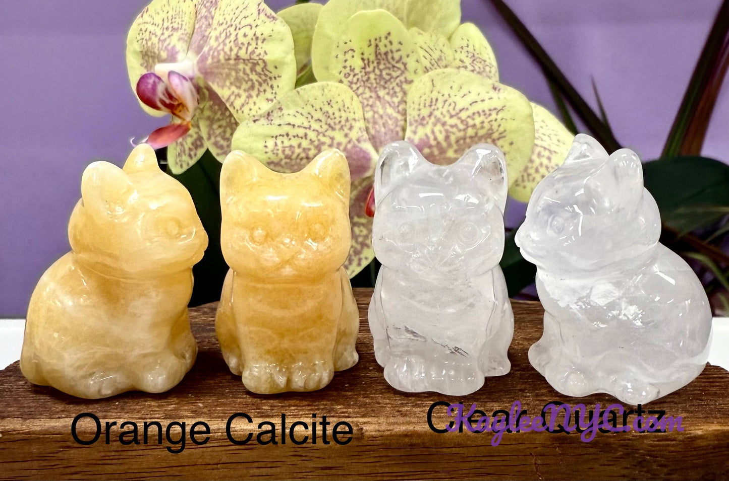 1.5” Natural Crystal Cat Healing Energy