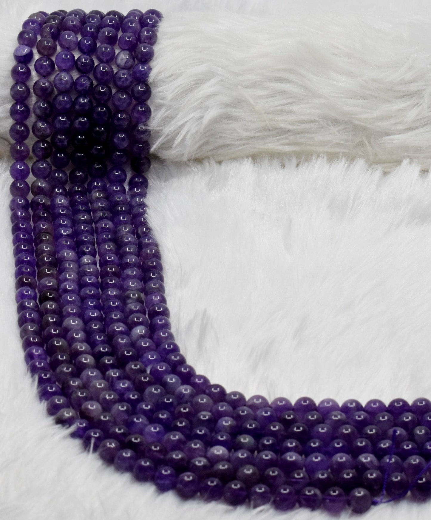 Crystal Jewelry Beads | Amethyst | Gemstone Healing Beads: 6mm