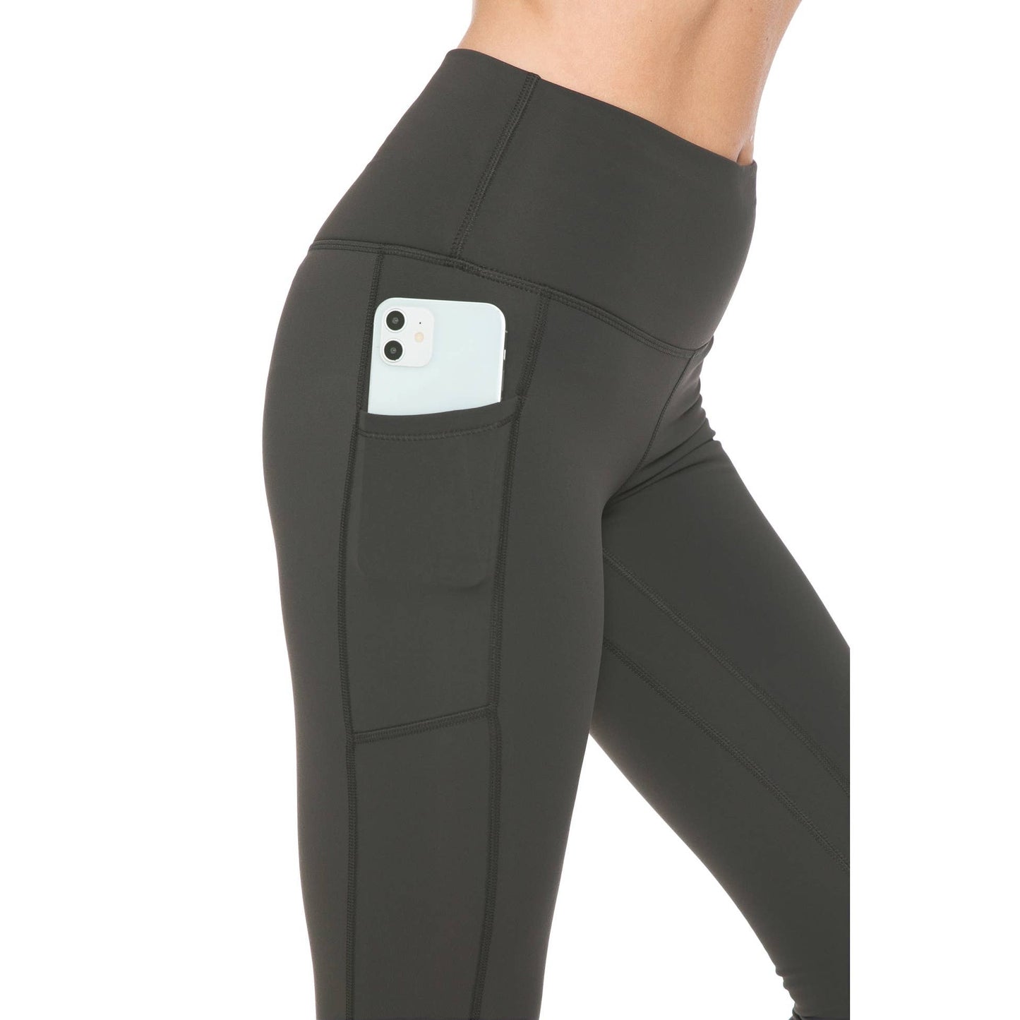 Fleece Lined Activewear Leggings: Charcoal / S