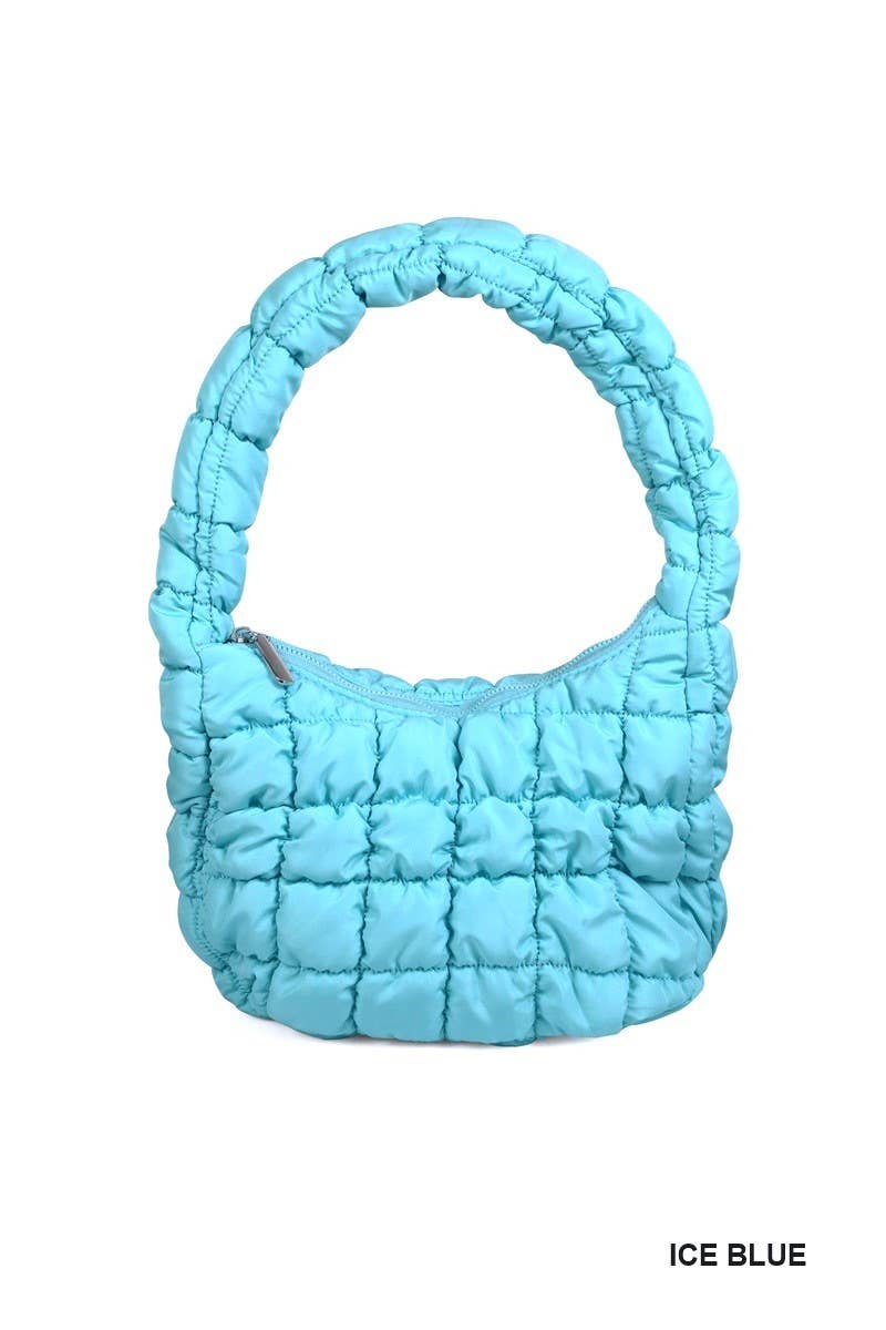 Puffer Quilted Mini Bag: PINK / 1 (ONE SIZE)